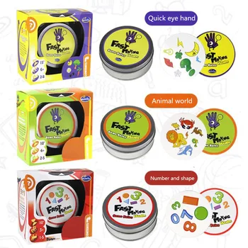 

QUINEEOX The Fast Slingpuck Kids Playing Cards Board Games Fast Moving Hands Game Cards toys for Children Home Party Funny Game