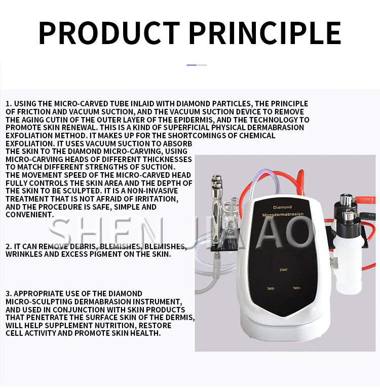 LW-122 Desktop Three-in-one Diamond Micro-carving Beauty Machine Microdermabrasi
