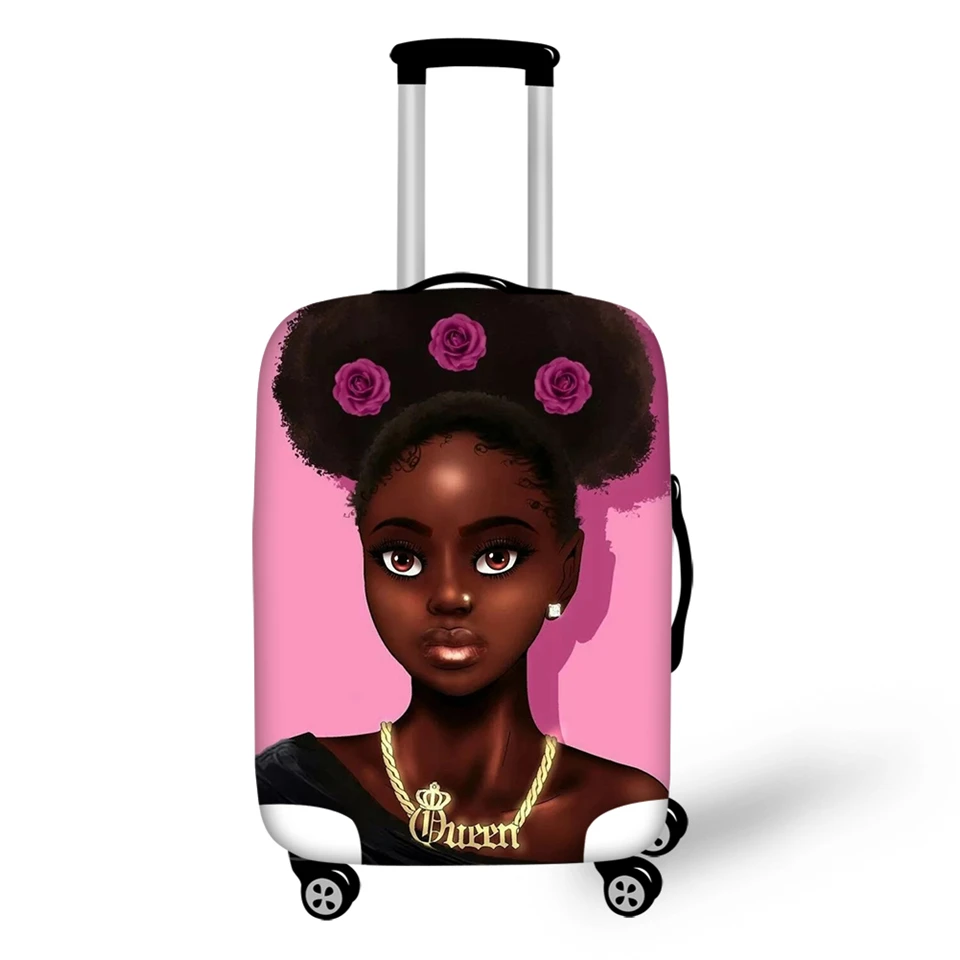 

HaoYun Luggage Cover African Girls Pattern Water-proof Protective Suitcase Cover Afro Arts Design Dust-proof Travel Accessories