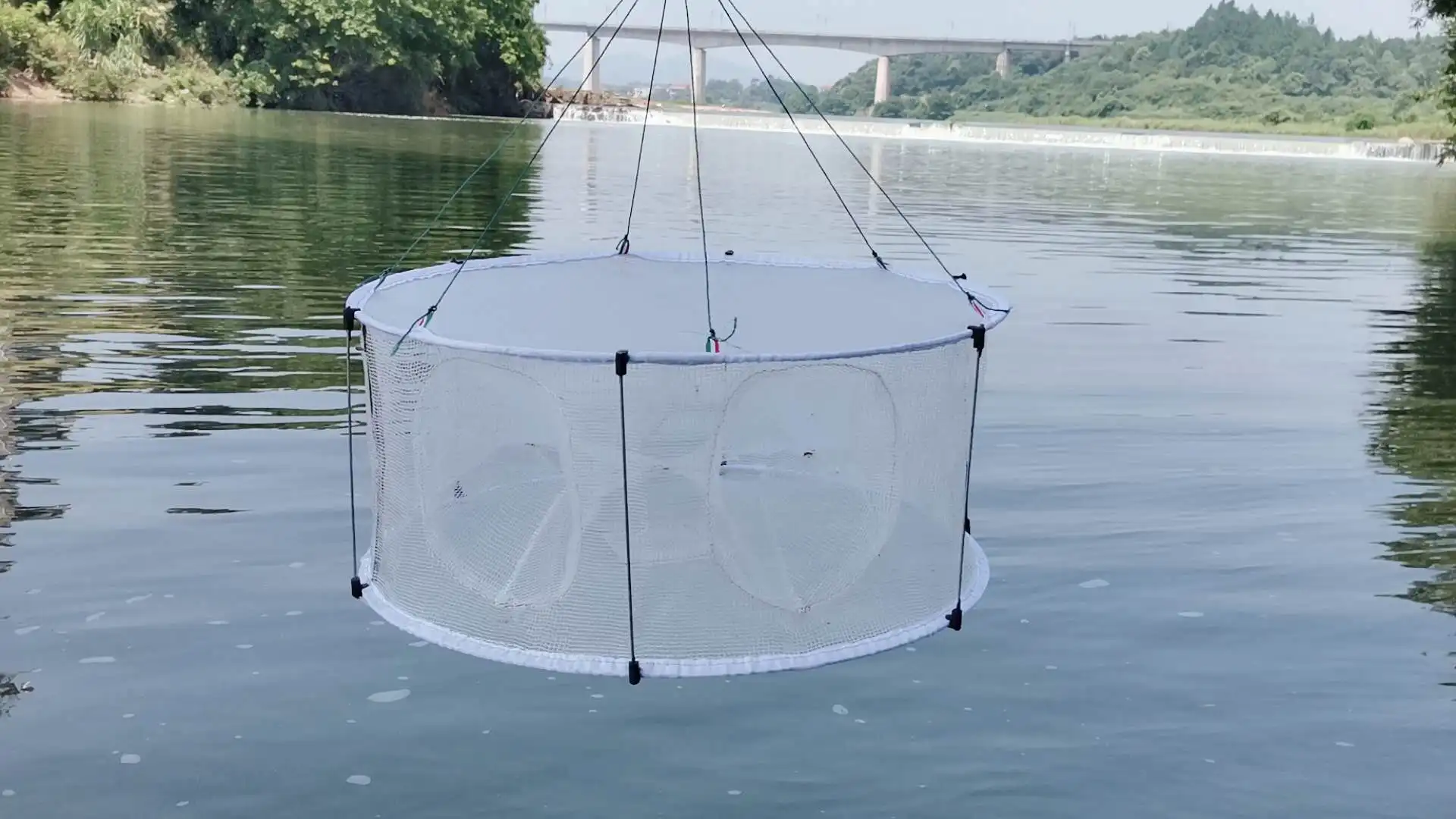 Fully automatic fishing net/fishing tackle/fish and shrimp cage/folding crayfish/fish/crab/eel/trap throwing net outdoor