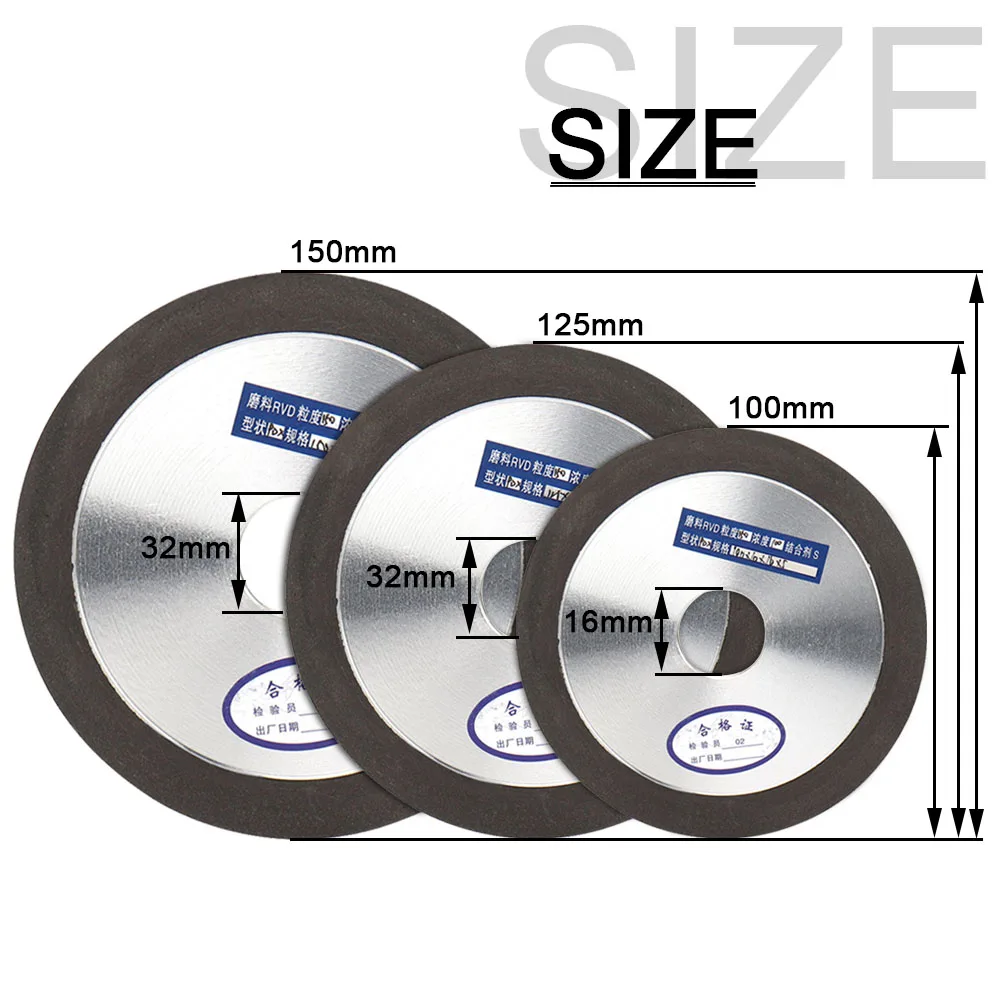 100mm 125mm 150mm Diamond Black Sand Grinding Wheel Resin Bond Tungsten Steel Milling Cutter Tool Sharpener Grinder abrasive wheel,grinding wheel