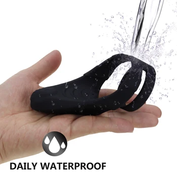 Vibrating Penis Vibrator Massager Ring for Men Male Masturbator Scrotum Delay Ejaculation Long-Lasting Trainer Adult Sex Toys 6