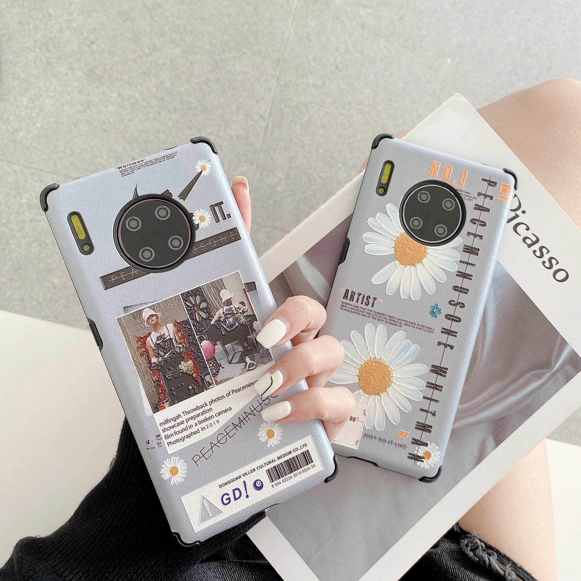 Fashion Silk Pattern Phone Case For Huawei Mate 30 20 Pro Anti-knock TPU Back Cover P30 Brand | Мобильные телефоны и