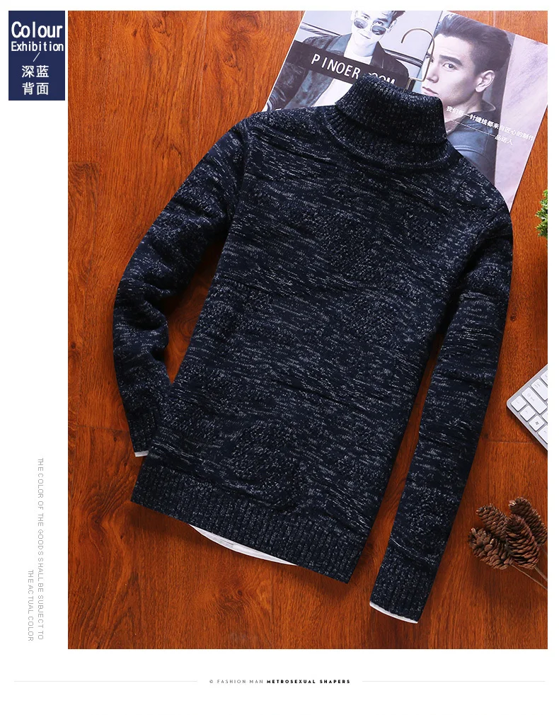 Пуловеры, мужские свитера, водолазка, Осень-зима, длинный рукав, для мужчин, хлопок, свитера, повседневные, мужские, M-3XL