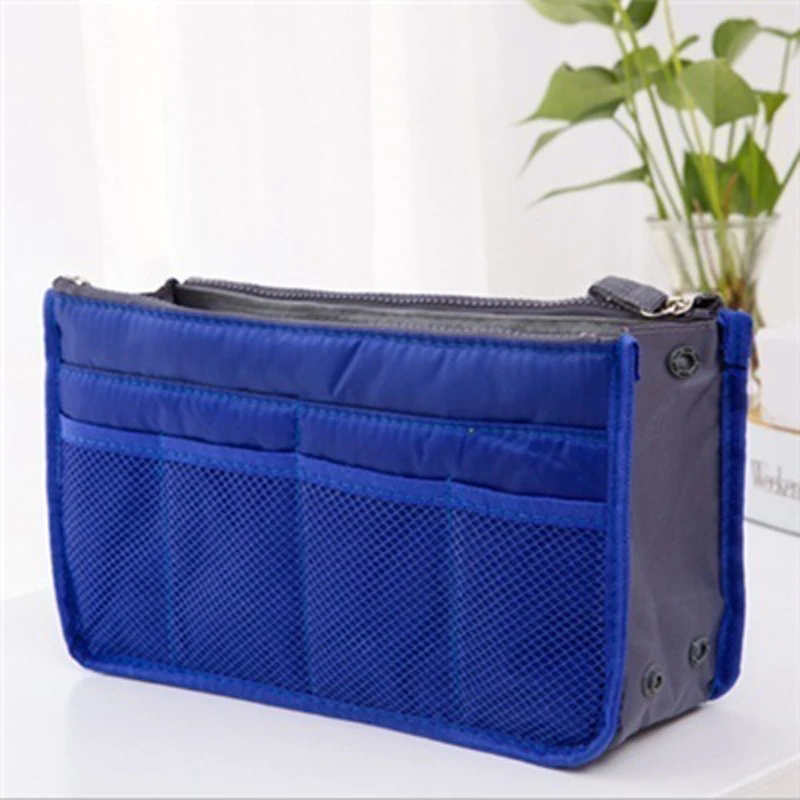 Многофункциональная дорожная косметичка, утолщенная Большая вместительная сумка для стирки, двойная молния, сумки для хранения - Цвет: Синий