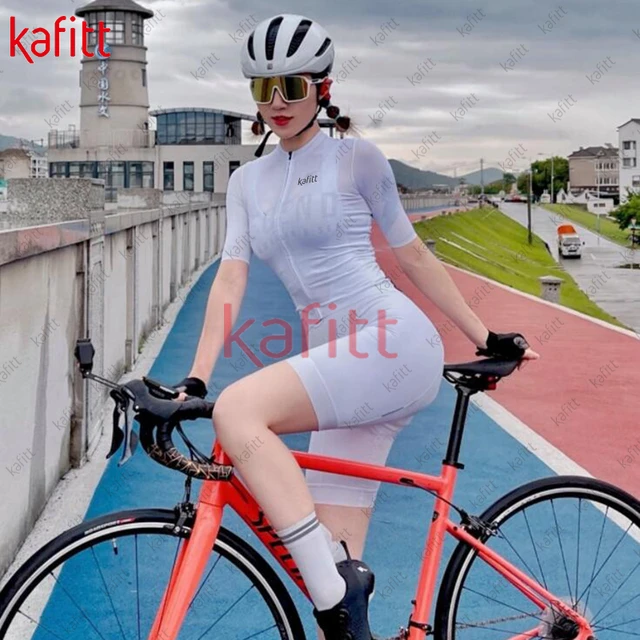 Kafitt Ropa Ciclismo Mujer Maillot Ciclismo Women's T-shirt Short  Sleeve Ladies Short Female Set Sport Set Women Rompers Cycling