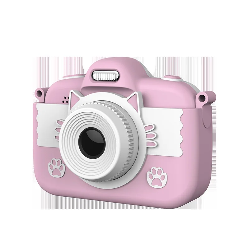 3 ''сенсорный экран 720P HD мини Детская видеокамера 8MP двойной объектив Цифровая профессиональная SLR фото Vlog видеокамера детский лучший подарок - Цвет: Pink