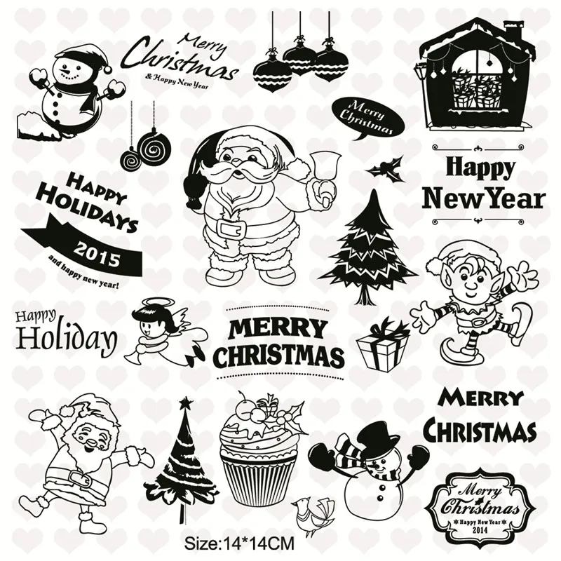 DiyArts рождественские марки/Штампы Новые - Цвет: 8