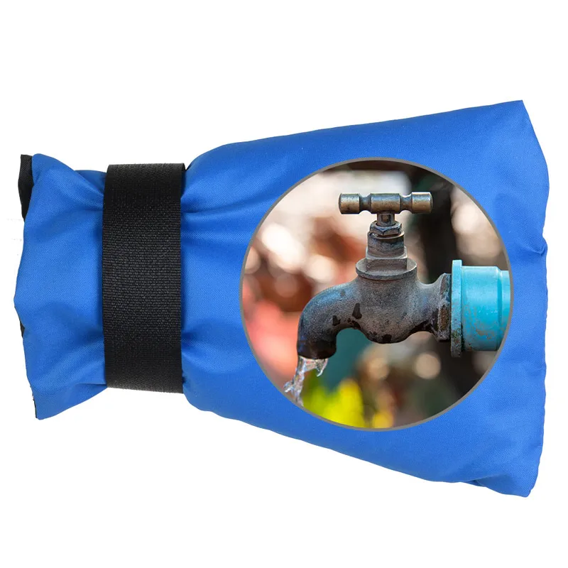 light blue Новая крышка крана защита кран Открытый Смесители чехлы для зимы снаружи садовые смесители носки L9#2 - Цвет: light blue