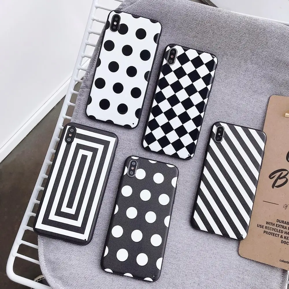 Модный жесткий чехол в горошек полоску для huawei P20 P30 mate 20 30 Plus Pro Lite Cover P