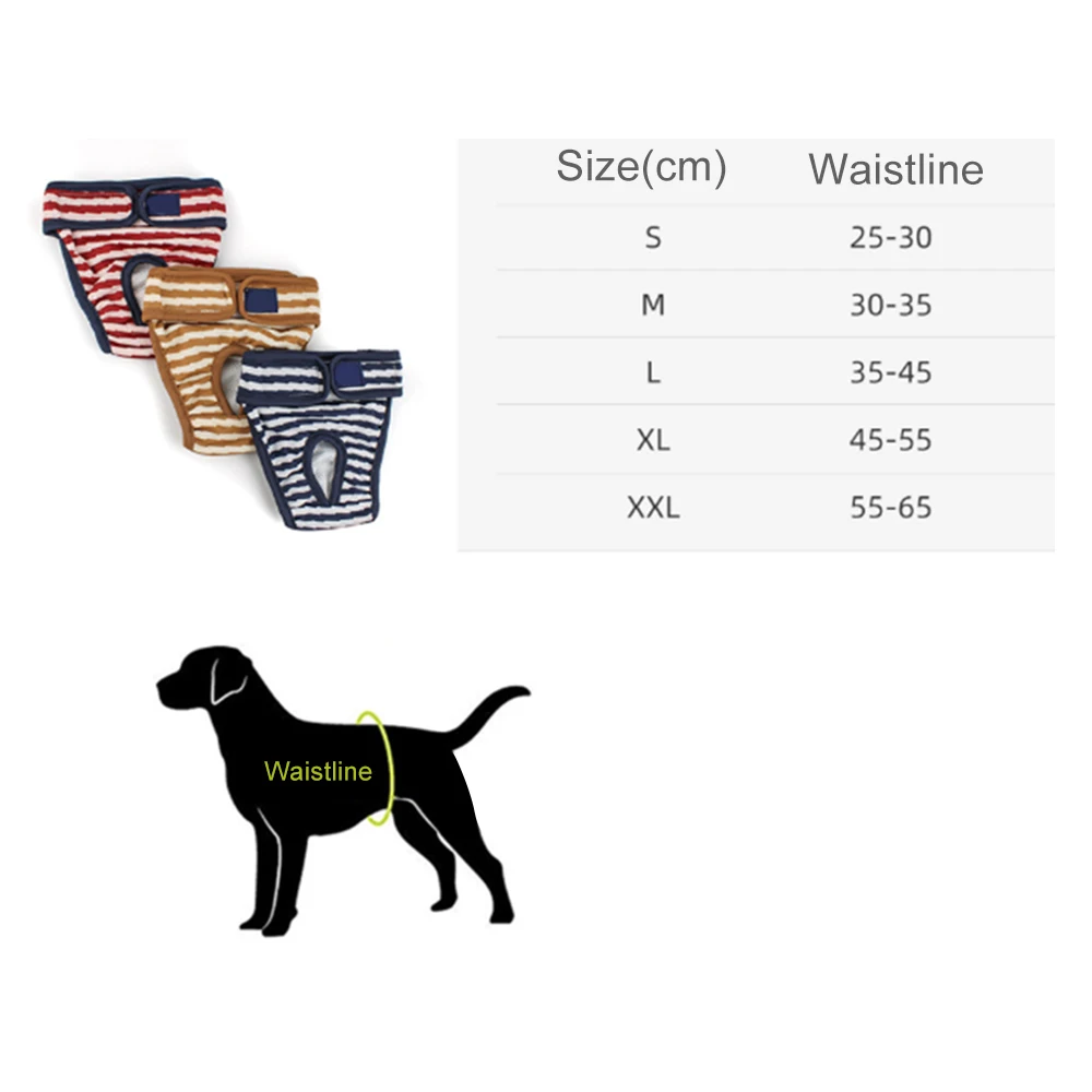 Pet Dog Menstrual Physiological Pants Diaper Sanitary Washable Panty Sanitary Pants for Female Dog Underwear Jumpsuit N20