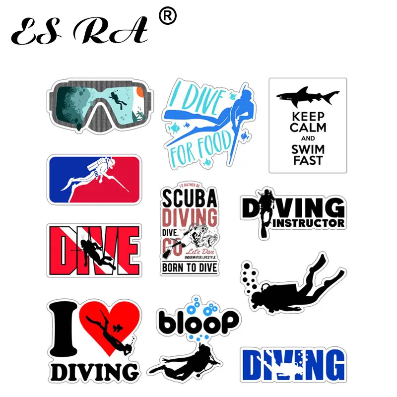 2 Pegatinas De Vinilo Para Buceo, Buceo, Bicicleta Náutica