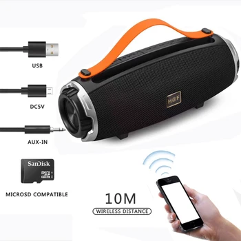 

Portable Bluetooth Speaker Wireless Outdoor Mini Column 3D Stereo Powerful 10W System Subwoofer Music Center for Computer TF AUX