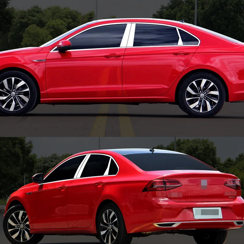 

For VW Lamando 2015-2021 Car Styling Stainless Steel Car Window Trim Strips Exterior Body Decoration Molding Trim Cover