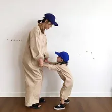 В году, Новое поступление. Цельный Детский комбинезон с карманами дети девочки мальчики брюки-карго комбинезон INS мод Твердые Дети Весна девять брюки