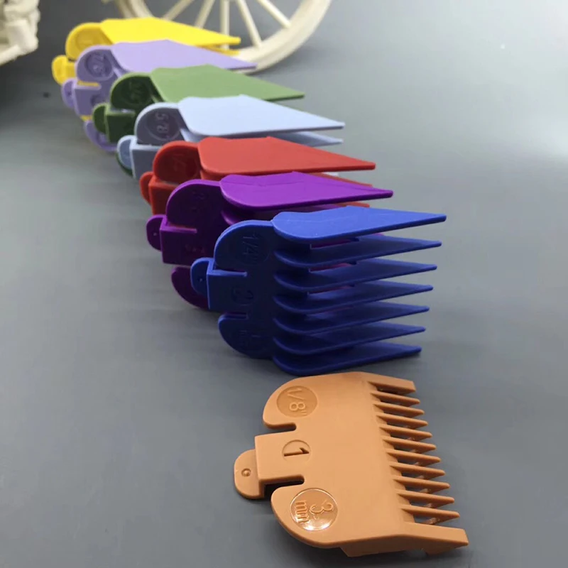 

Colorful 8 IN 1 Guide Comb Set for Hair Clipper for styling in Different Length
