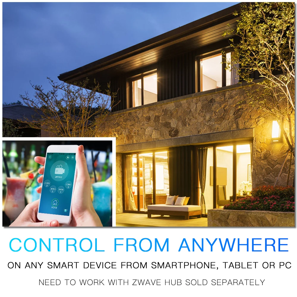 Smart Home Z-wave Wall Light Switch Home Automation Z Wave Wireless Smart Remote Control Light Switch