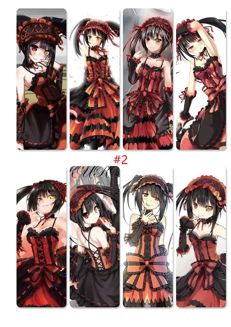 8pcs/set DATE A LIVE PVC Bookmarks Printed with Anime Itsuka Shido Yatogami  Tohka