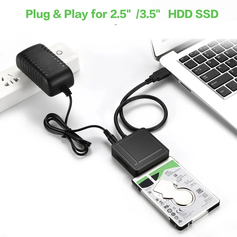 Hub multi-function card reader adapter, SATA to USB3.0 easy drive cable, hot plug