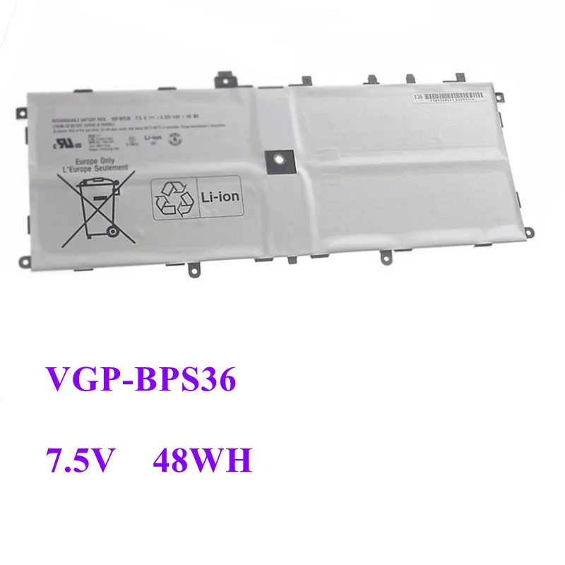 

VGP-BPS36 Battery For Sony Vaio Duo 13 Convertible Touch 13.3" SVD13211CG SVD1323YCGW SVD132A14L SVD1321BPXB 7.5V 48WH