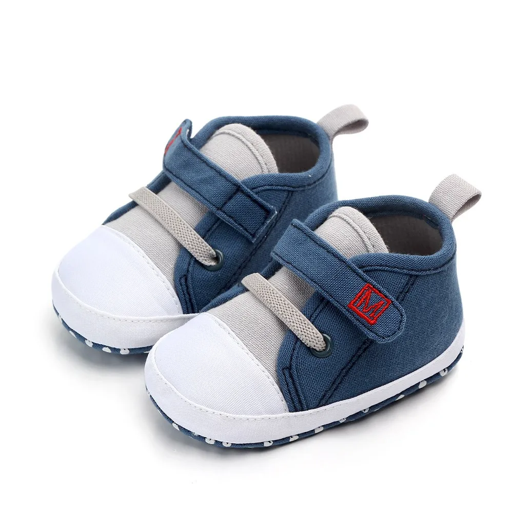 SAGACE обувь для малышей; Новинка; парусиновые классические спортивные кроссовки для новорожденных мальчиков и девочек; обувь для первых шагов; детская обувь с мягкой подошвой - Цвет: Blue