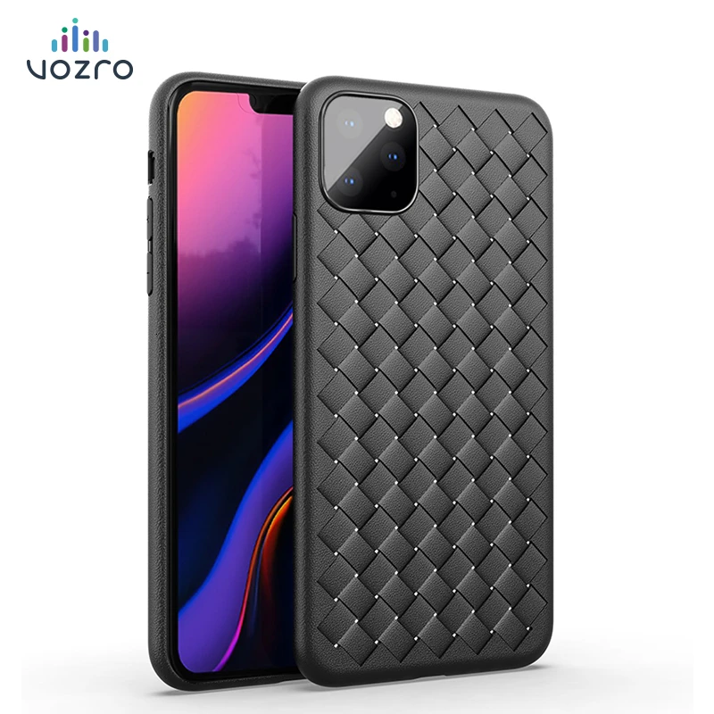 

VOZRO Weaving Design Breathable Case For 2019 Iphone 11 Pro X XS XR XS Max 6 6S 7 8 Plus Case Telephone Covers Accessories Bag