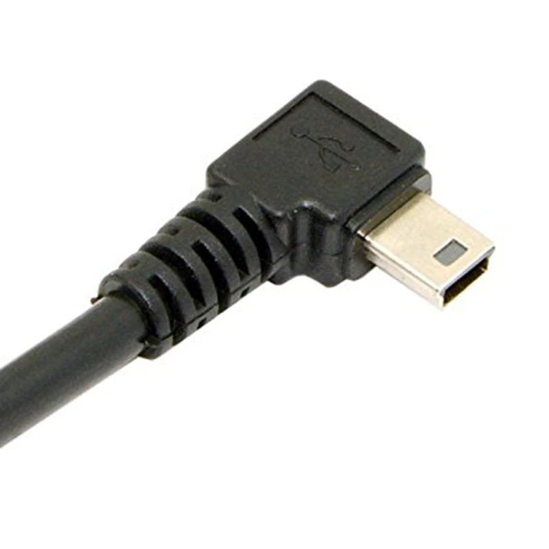 Мини-usb B Тип 5pin мужской прямоугольный 90 градусов к USB 2,0 Мужской кабель для передачи данных 1,8 м
