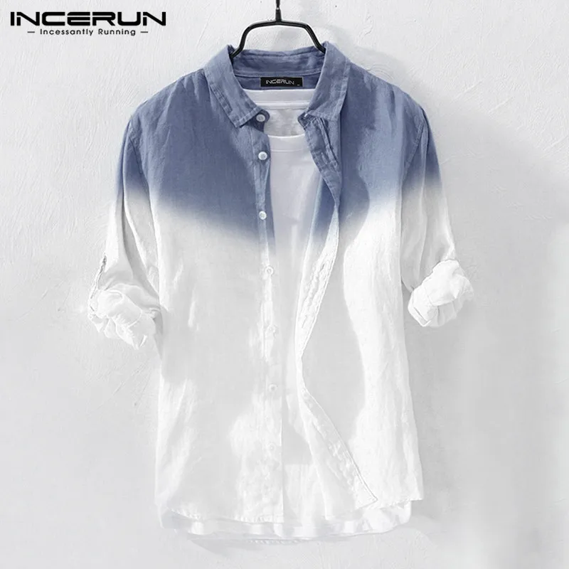 Men Casual Shirts Camisa S-5xl Incerun 