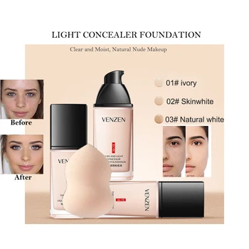 

Base Concealer Foundation&Backstage Blender Cover Freckle Pimple Long-lasting Oil Control Moisturizing Skin BB Cream Cosmetics