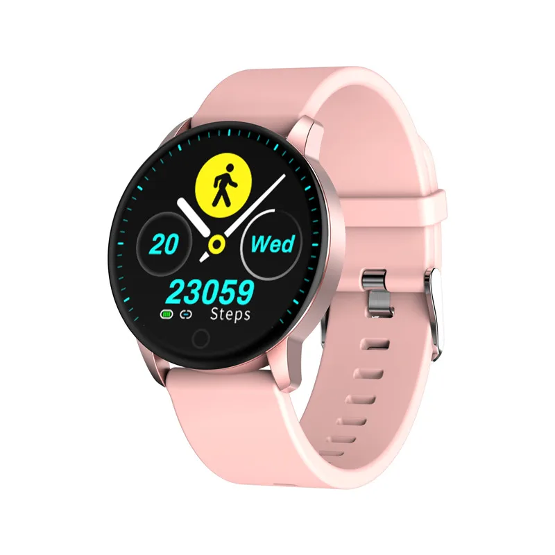 silicone pink 2 Q20 Смарт-часы, измеритель артериального давления, пульсометр, bluetooth, водонепроницаемые спортивные Смарт-часы, фитнес-трекер, браслет для мужчин и женщин - Цвет: silicone pink 2