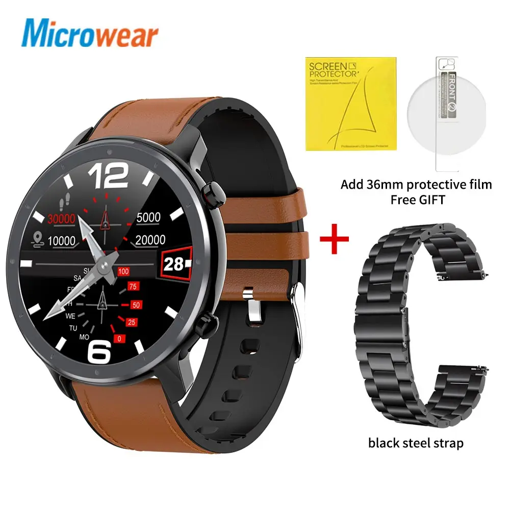 

New Microwear L11 Smart Watch Full Touch Screen Sport Tracker Heart Rate bluetooth Waterproof IP68 Men Smartwatch