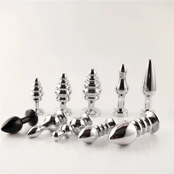 14 Style Detachable Smooth Touch Metal Anal Plug Bead Sexy Erotic Tail Accessories for Men Women Fetish Cosplay Flirt Sex Toys 2