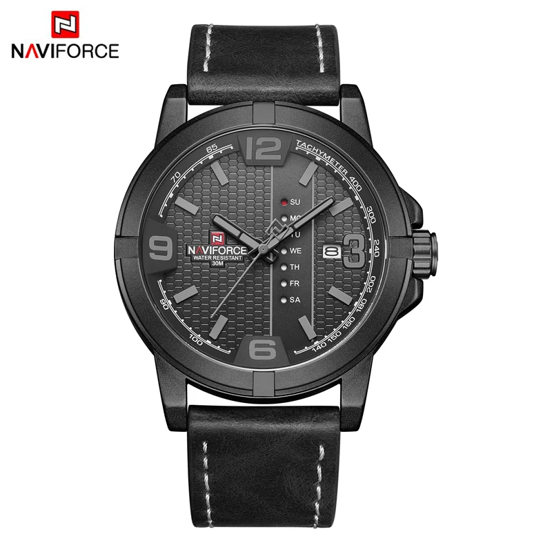 B GY Мужские часы Топ люксовый бренд NAVIFORCE Модные Аналоговые кварцевые часы мужские s повседневные спортивные водонепроницаемые наручные часы Relogio Masculino - Цвет: B GY