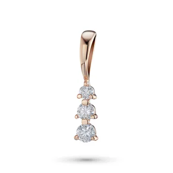 

Pendant in red gold with diamonds