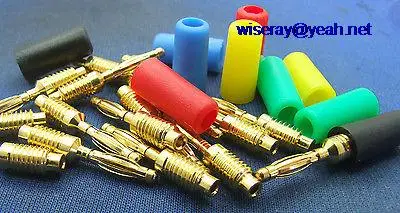 

DHL/EMS 250 PCS 5 colors Copper Gold 2mm Banana Plug for 2mm Test Probes Medical equipment-A7