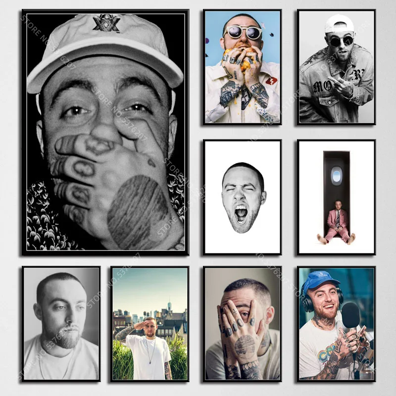 

G328 Art Decor Mac Miller Rap Hip Hop Music Star Singer Rapper Wall Art Canvas Painting Silk Poster Home Decoration