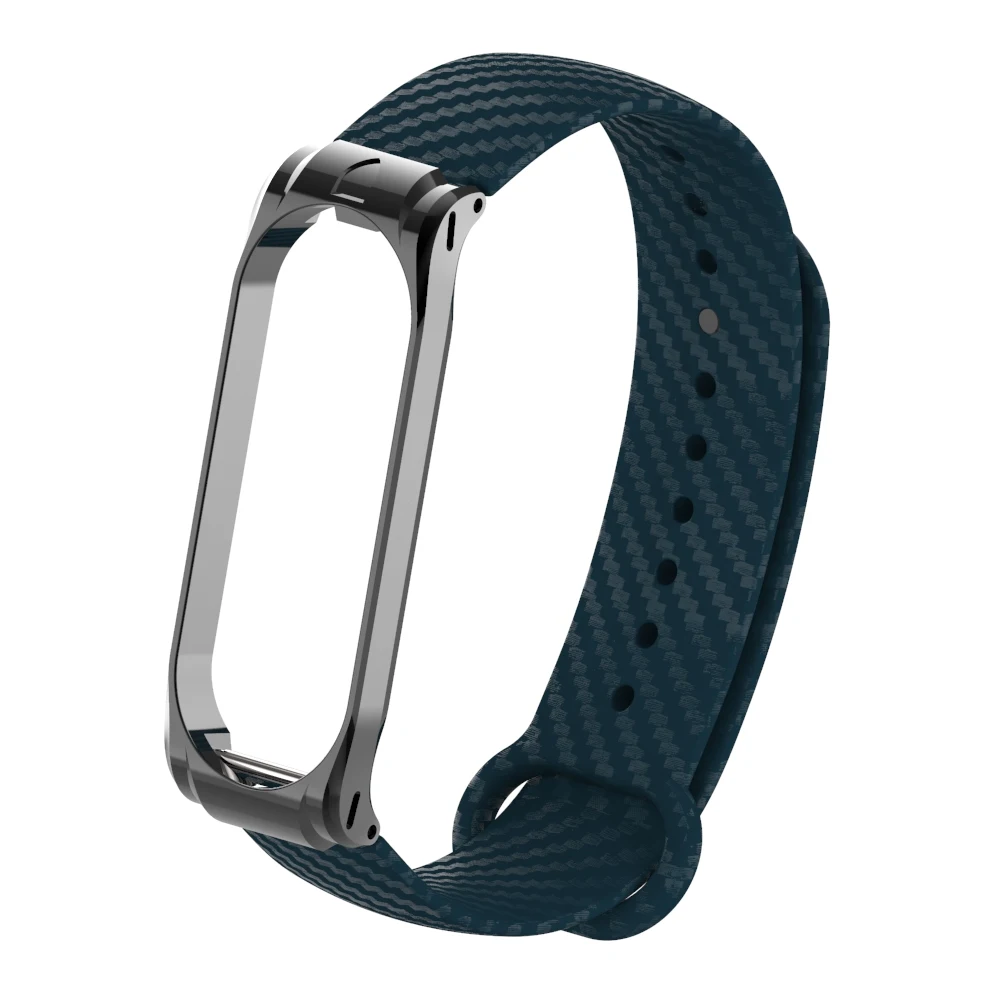 Yayuu силиконовый ремешок из углеродного волокна и ТПУ для Xiaomi mi Band 4, умный Браслет, умные аксессуары для mi Band 3, браслет на запястье - Цвет: Dark Blue