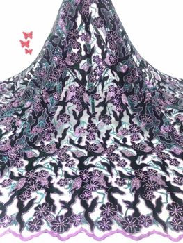 

Wholesale price African french velvet sequins lace fabric high quality sequence organza Swiss tulle mesh net lace for dress