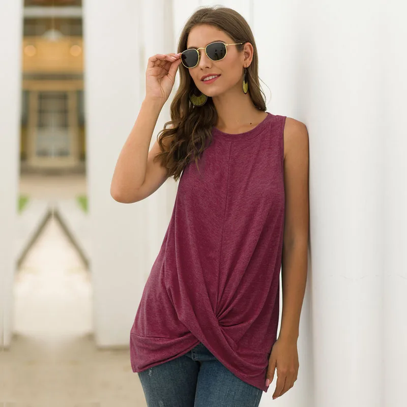 

Fashion New 2020 Tank Tops Streetwear Solid Polyester,cotton Broadcloth MSFILIA