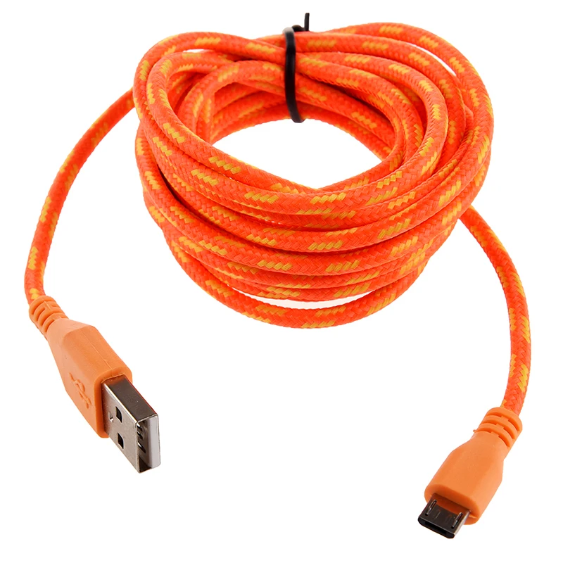 1 м Плетеный тканевый мини USB кабель для передачи данных и синхронизации зарядного устройства для сотового телефона розовый