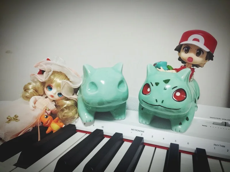 Koop Grote 13cm x 7.5cm Kawaii Keramische Bloempot Bulbasaur Succulente Planter Leuke Groene Planten Bloempot met Gat Voor dropshipping
