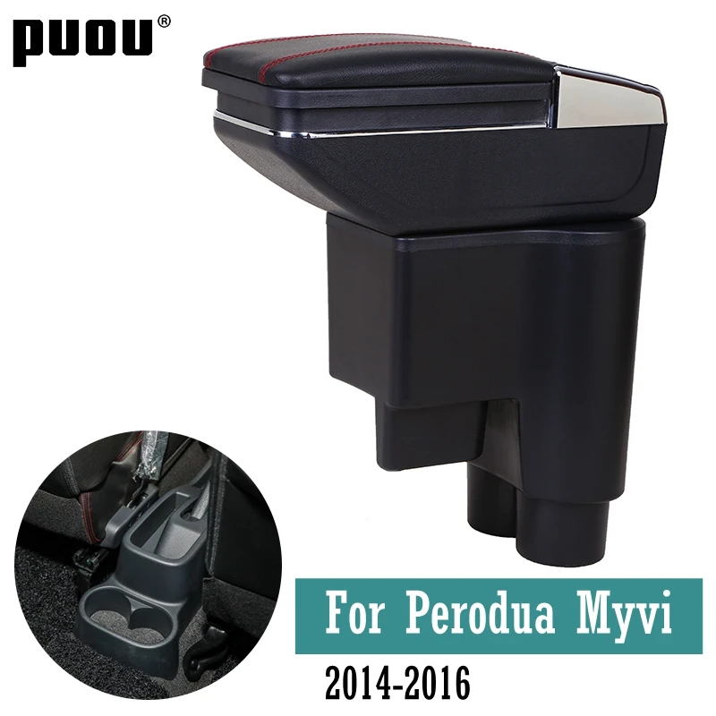 YJYWZH Caja De Reposabrazos De Automóvil Para Toyota Prius C, Accesorios Automotrices, Caja De Almacenamiento De Consola Central Con Soporte Para Tazas, Rosca Negra