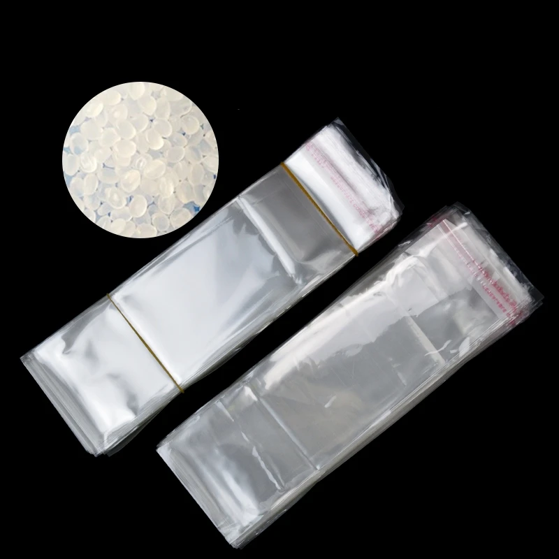 StoBag 1000 шт 5*17 см Прозрачные самоклеющиеся тонкие пакеты для виолончели, Подарочная посылка для ювелирных изделий, самозапечатывающаяся полиэтиленовая полипропиленовая маленькая длинная пластиковая сумка