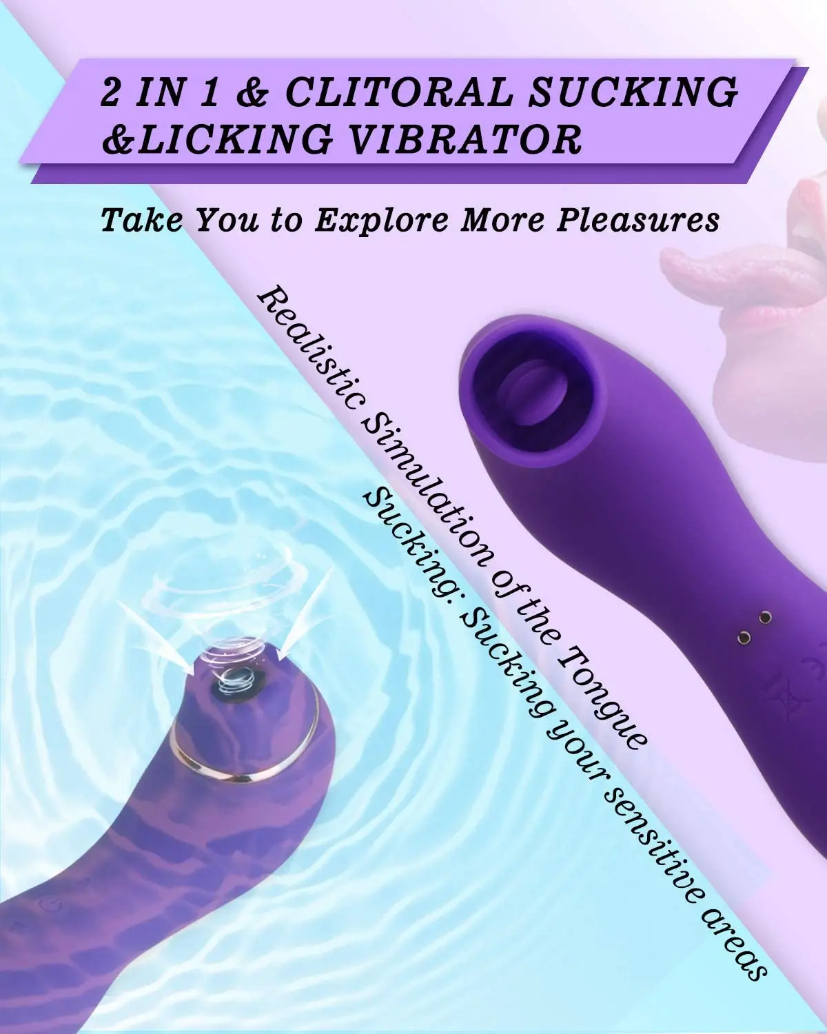 Sex Vibrators with Clitoris Sucker for Women Nipple Sucker Female Clitoris Stimulator Licking Tongue Adults Vaginal