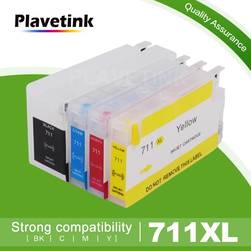 Пустые чернильные картриджи Plavetink 711XL Заправляемый картридж для принтера HP 711