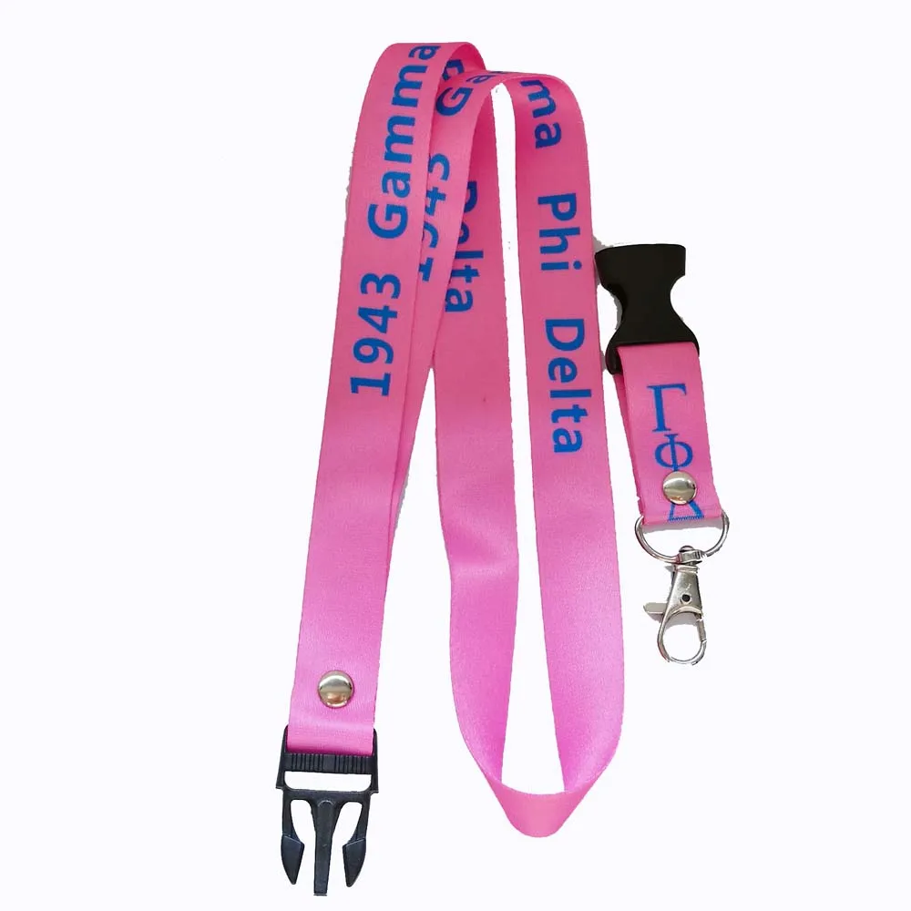 Брелок для ключей с греческими буквами ZETA PHI BETA Lanyard - Цвет: GPD