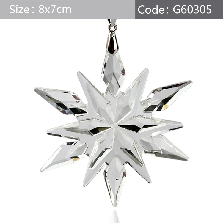 Crystal Snowflake Car Pendant Ornament  – Clear Edition Auto Interior Decoration Accessory