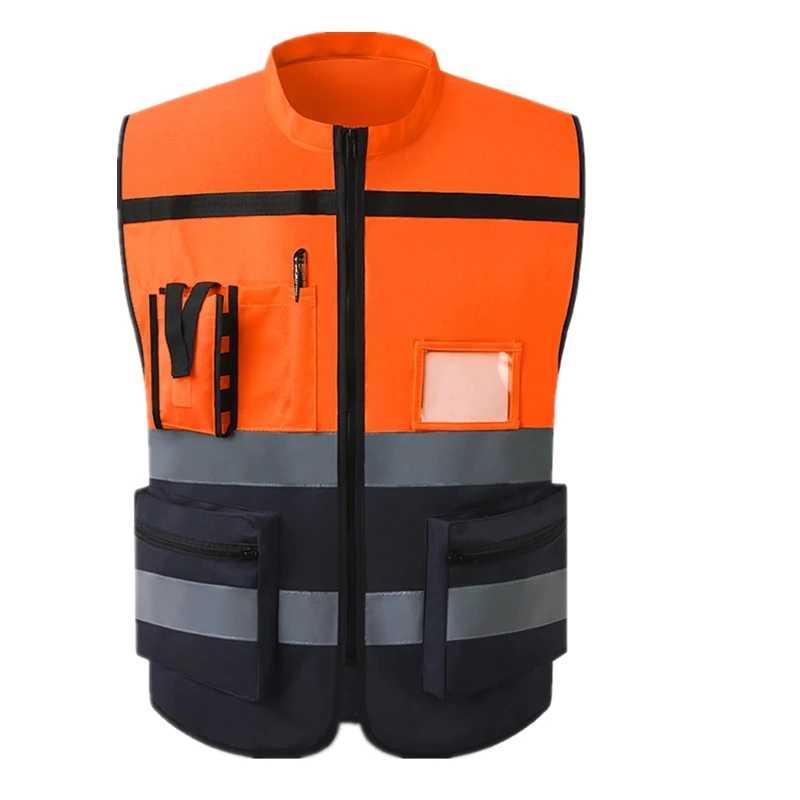 Unisex High Visibility Reflective Safety Vest Traffic Warning Waistcoat Construction Protect Clothing Sanitation Utility Workwea