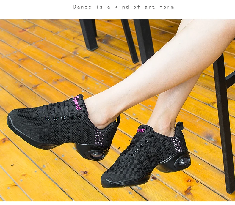 Sports Feature Soft Outsole Breath Dance Shoes Sneakers for Woman Practice Shoes Modern Dance Jazz Spring Sneaker Free Gift