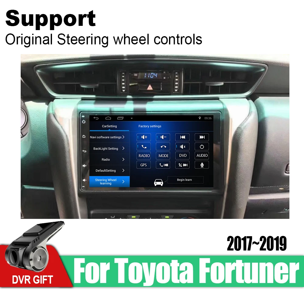 Автомобильный gps мультимедийный плеер для Toyota Fortuner 2017 2018 2019 автомобильный Android